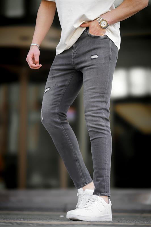 MDX Faded Distressed Skinny Fit Men's Jeans 6887 - Temple