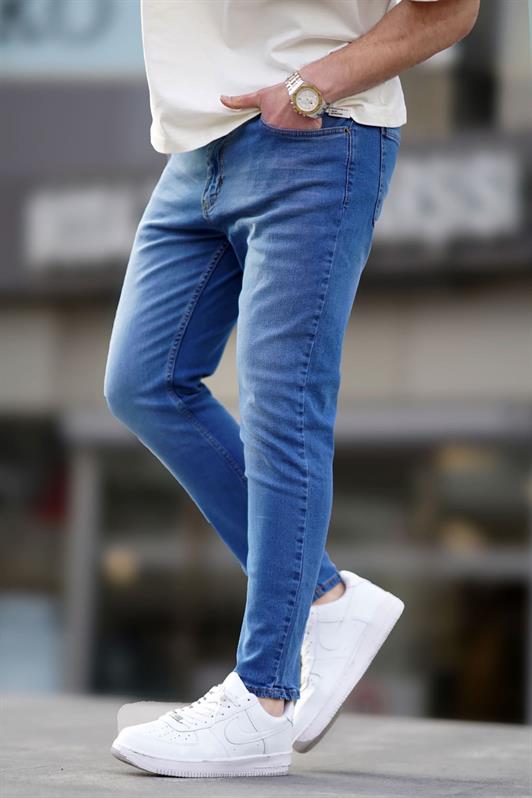 MDX Blue Stonewashed Slim Fit Men's Jeans 6342 - Hove