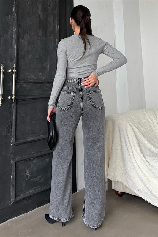 MDX Black High Waist Slit Women's Jeans MG1384 - Mazyr