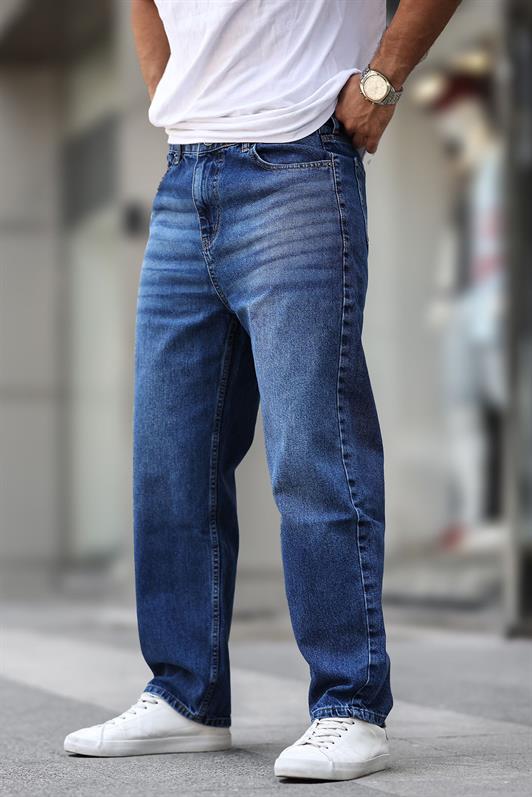 MDX Dark Blue Men's Washed Baggy Jeans 7216 - Torres Novas