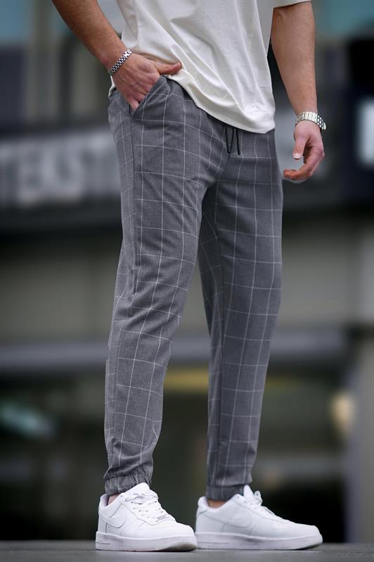 MDX Madmext Checkered Anthracite Jogger Mad4081 - Ponte de Lima