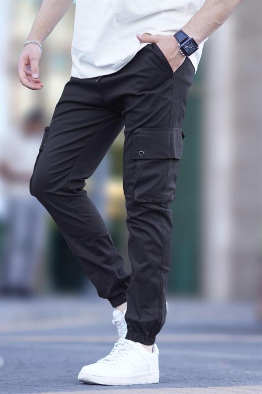 MDX Madmext Black Cargo Pocket Jogger Pants 5647 - Mount Vernon