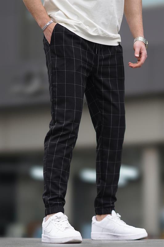 MDX Madmext Checkered Black Jogger Mad4081 - Caltagirone