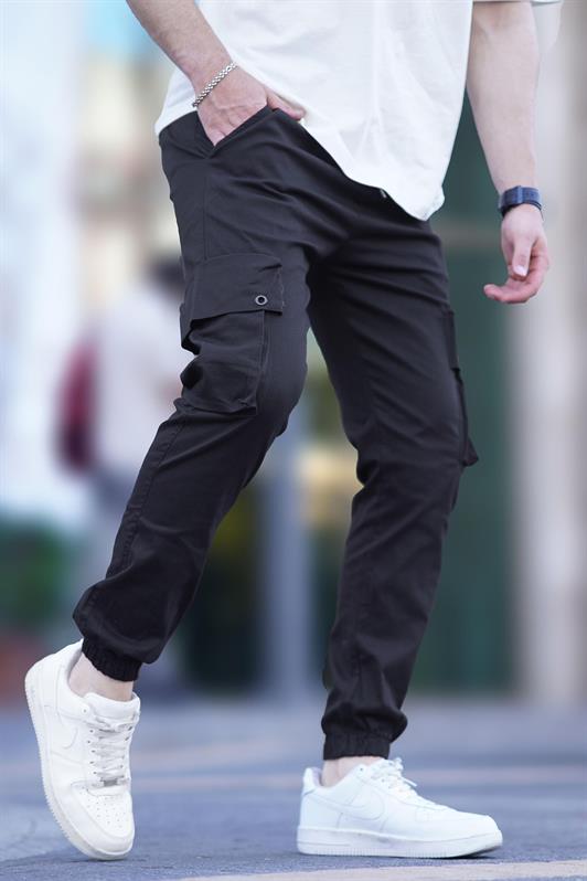MDX Madmext Black Cargo Pocket Jogger Pants 5647 - Mount Vernon