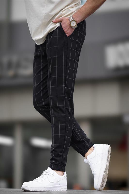 MDX Madmext Checkered Black Jogger Mad4081 - Caltagirone