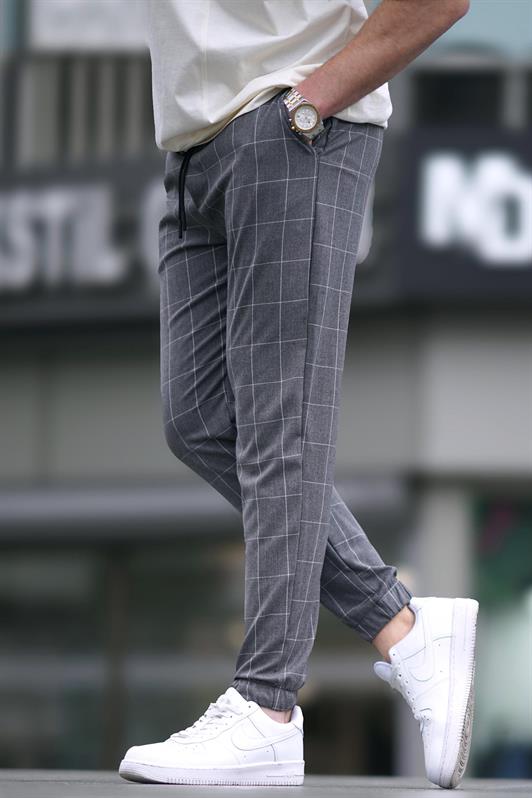 MDX Madmext Checkered Anthracite Jogger Mad4081 - Ponte de Lima