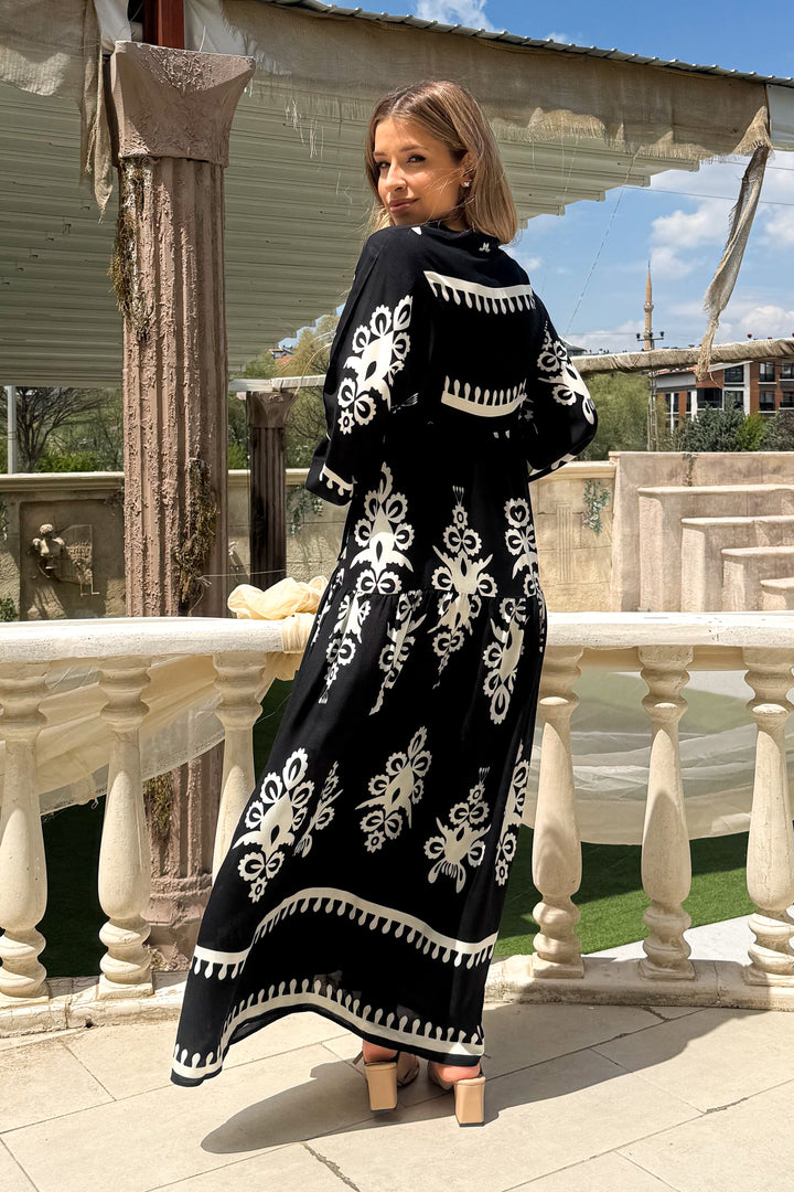 MPL Woman Patterned Dress 2423 - Houten
