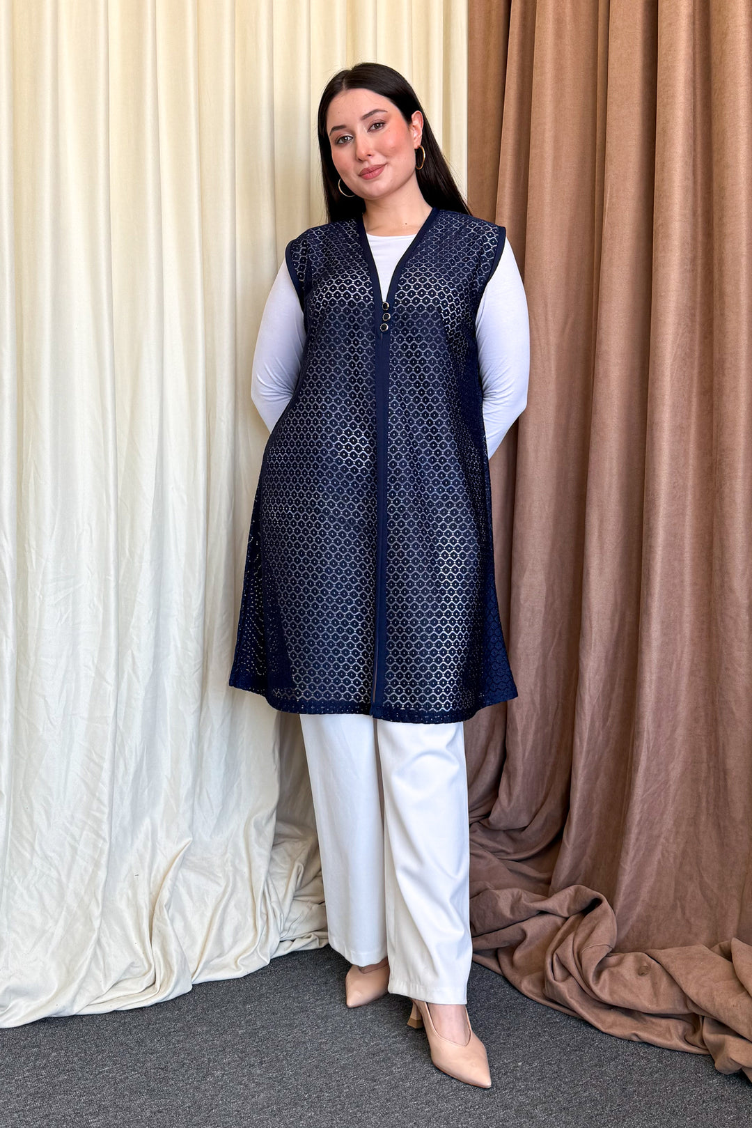 MPL Woman Lace Long Vest 261 - Fiumicino