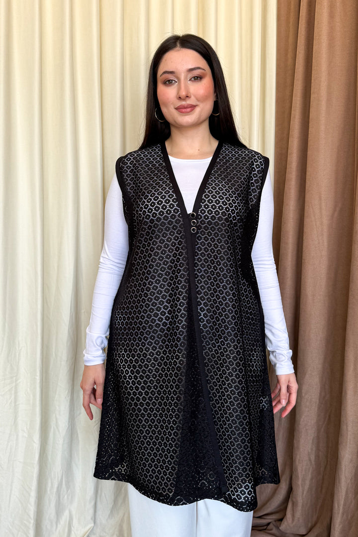 MPL Woman Lace Long Vest 261 - Bruges