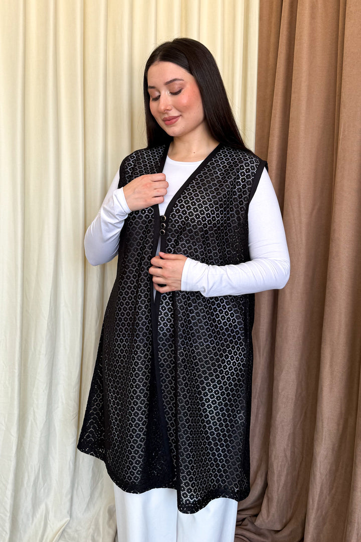 MPL Woman Lace Long Vest 261 - Bruges