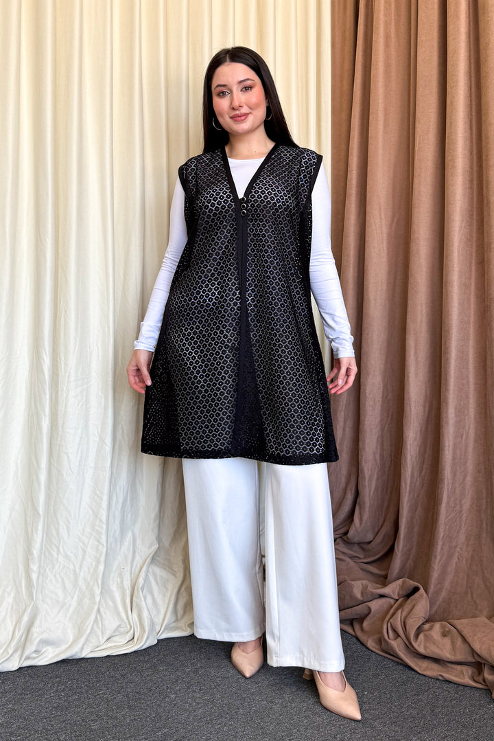 MPL Woman Lace Long Vest 261 - Bruges