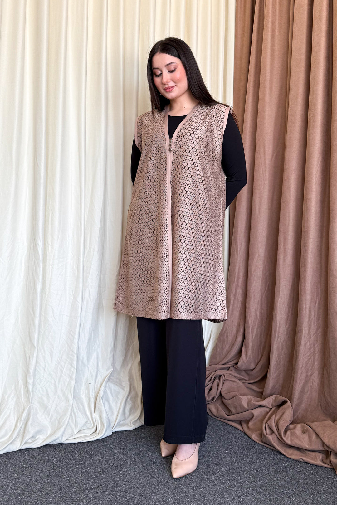 MPL Woman Lace Long Vest 261 - Chenalhó