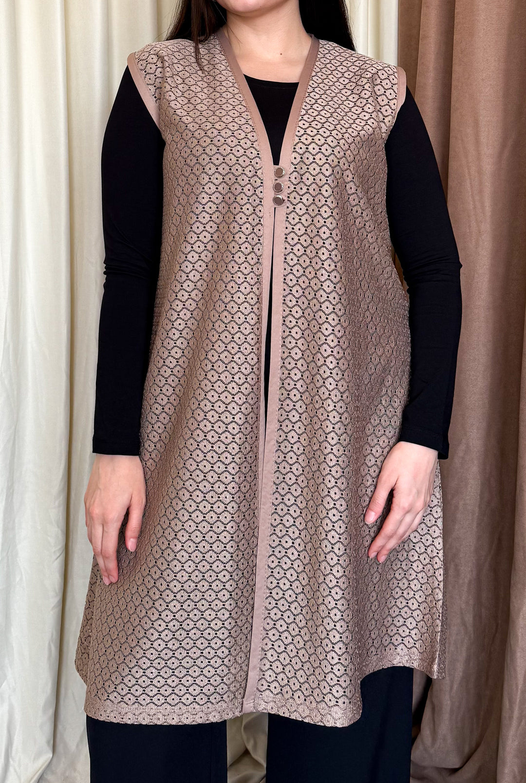MPL Woman Lace Long Vest 261 - Chenalhó