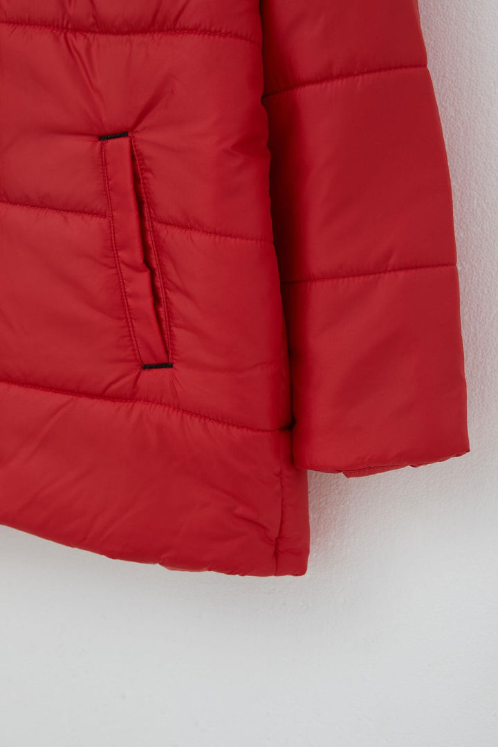 BRE Quilted Boy's Jacket with Inner Fleece Hood 6-9 Years, Red - Buchholz in der Nordheide