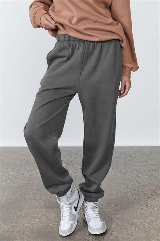 MDX Woman Anthracite Elastic Waist Oversized Sweatpants MG1235 - Águeda
