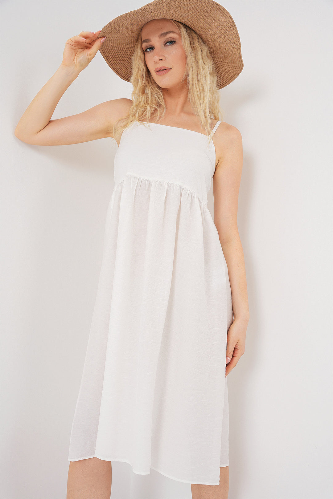 BGD Women Woman's Strappy Ayrobin Dress 2565 - White - Leipzig