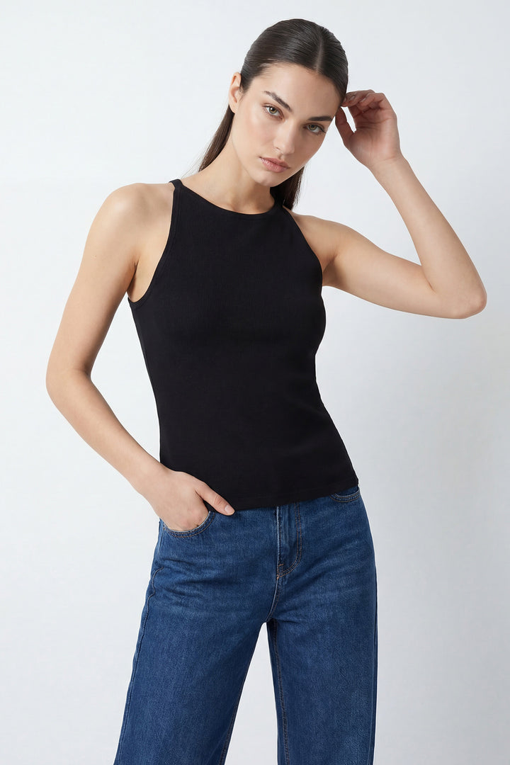 BGD Women Kadın Askılı Örme Atlet 15935 - Siyah - Wismar