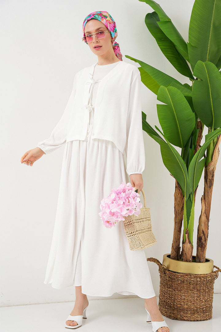 BGD Women Woman Ayrobin Kimono Skirt Suit 8047 - White - Baia Mare
