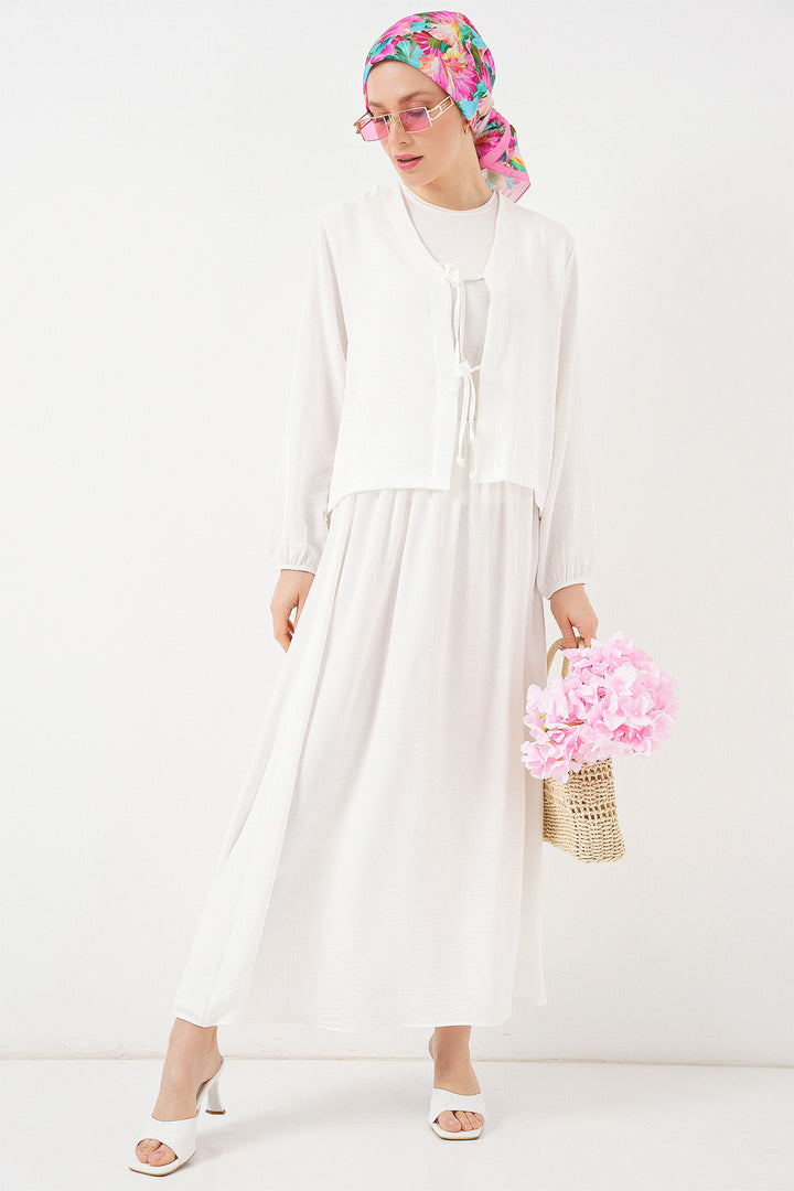 BGD Women Woman Ayrobin Kimono Skirt Suit 8047 - White - Baia Mare
