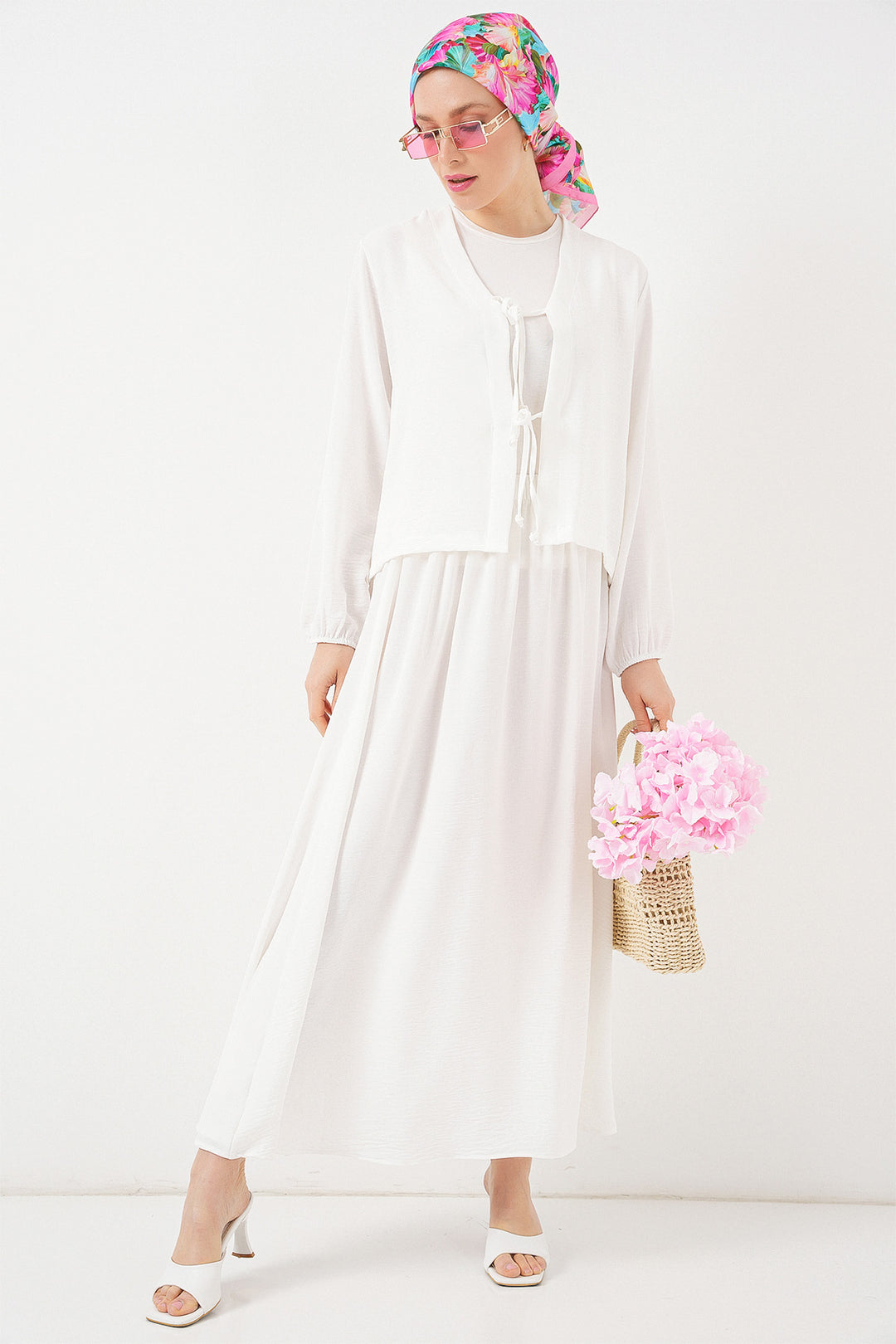 BGD Women Woman Ayrobin Kimono Skirt Set 8047 - White - Fellbach