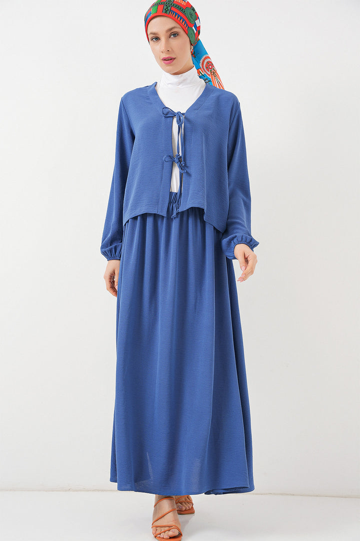 BGD Women Woman Ayrobin Kimono Skirt Two Piece Set 8047 - Indigo - Murcia