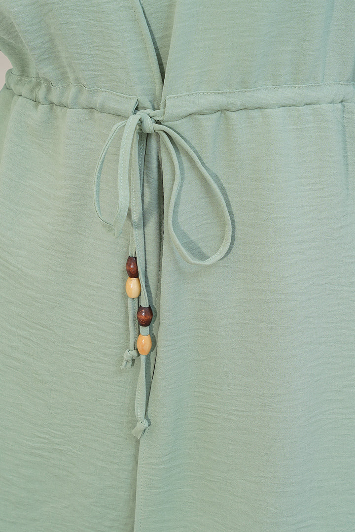 BGD Women Kadın Ayrobin Kimono Pantolon İkili Takım 30101 - E.Yeşil - Salzburg