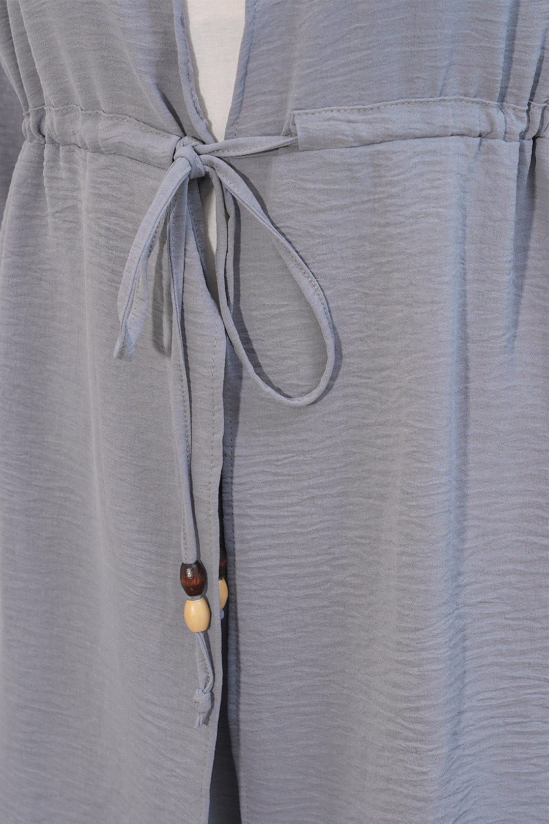 BGD Women Kadın Ayrobin Kimono Pantolon İkili Takım 30101 - Gri - Sevilla