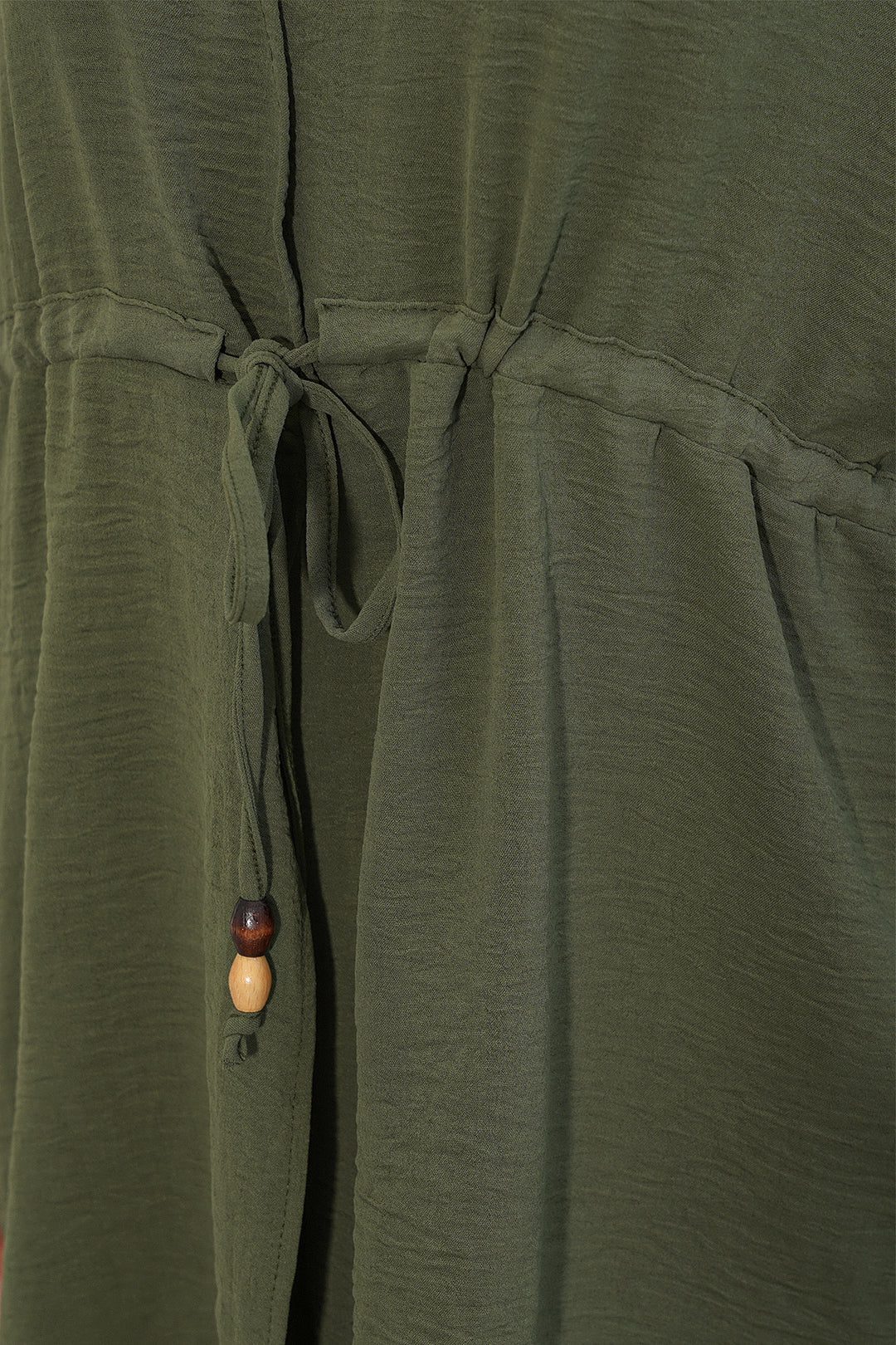 BGD Women Kadın Ayrobin Kimono Pantolon İkili Takım 30101 - Haki - Georgetown