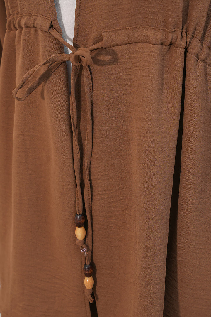 BGD Women Kadın Ayrobin Kimono Pantolon İkili Takım 30101 - Taba - Oldham