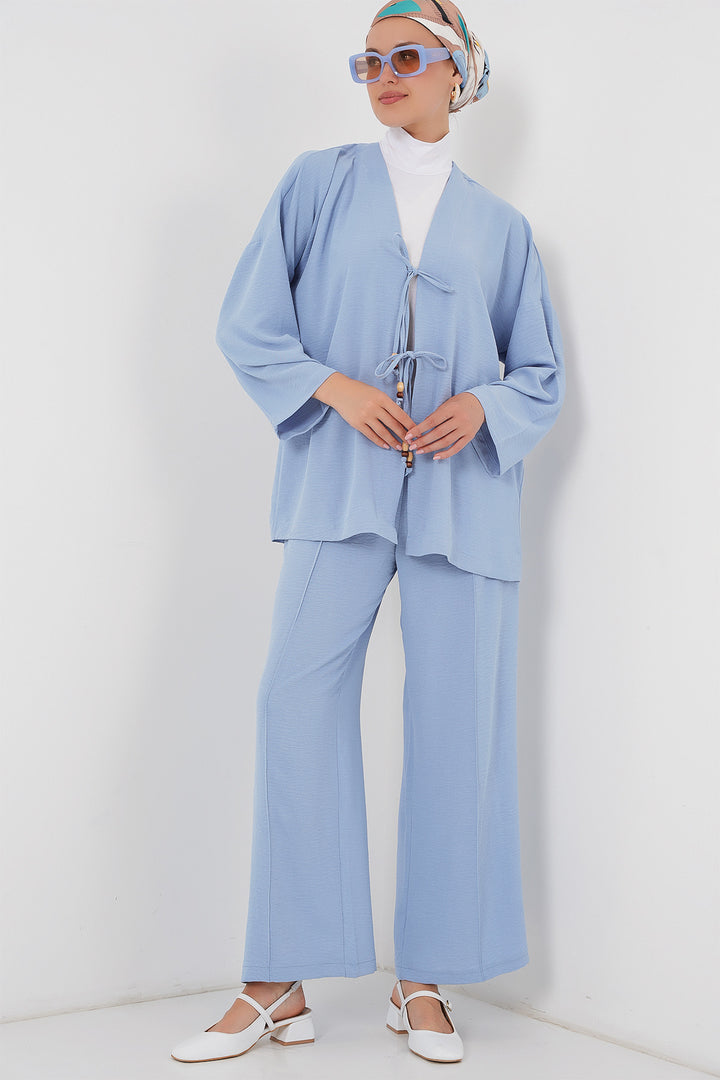 BGD Women Woman Ayrobin Kimono Pantsuit Set 6739 - Blue - Ávila