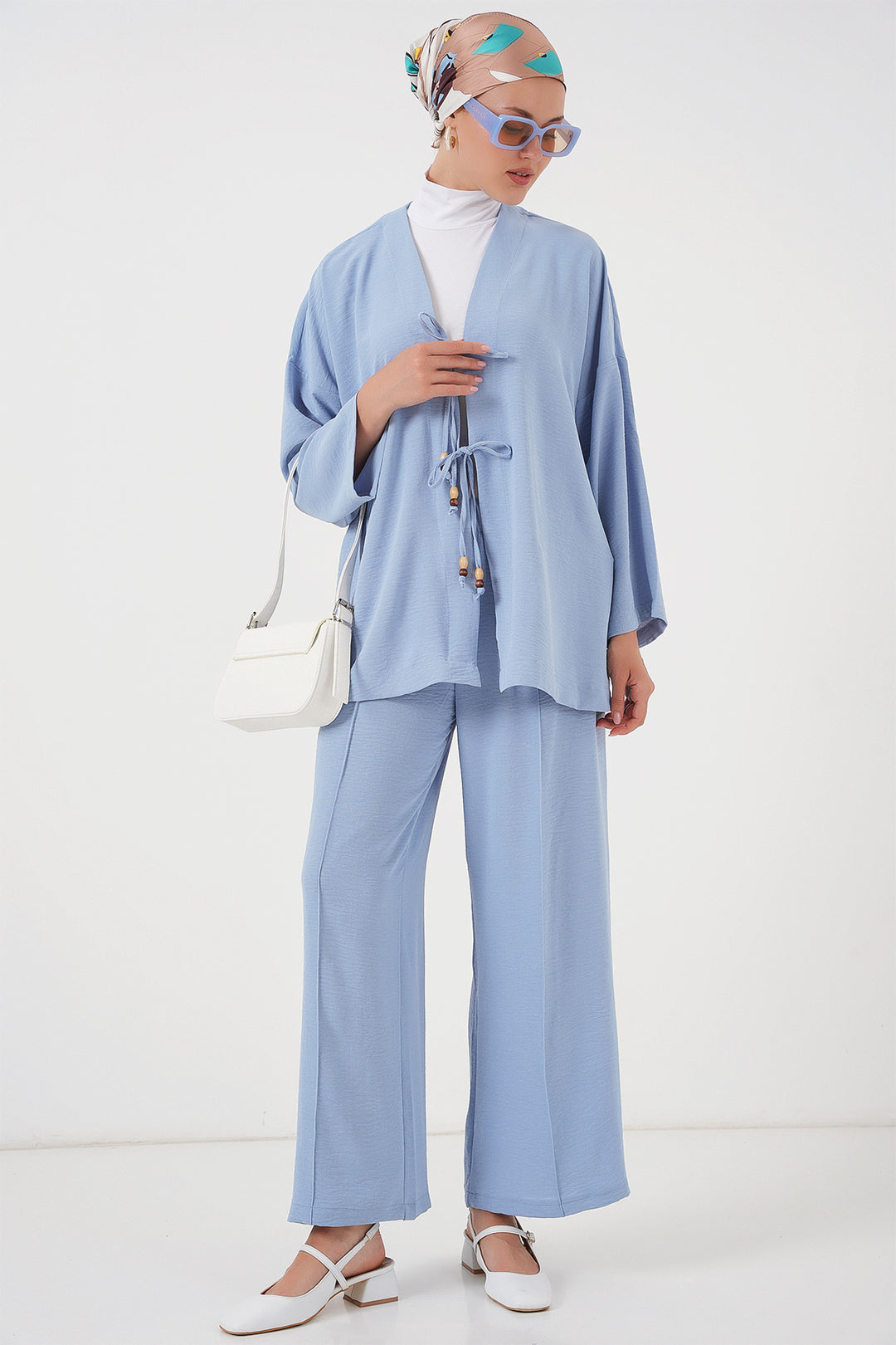 BGD Women Woman Ayrobin Kimono Pantsuit Set 6739 - Blue - Ávila
