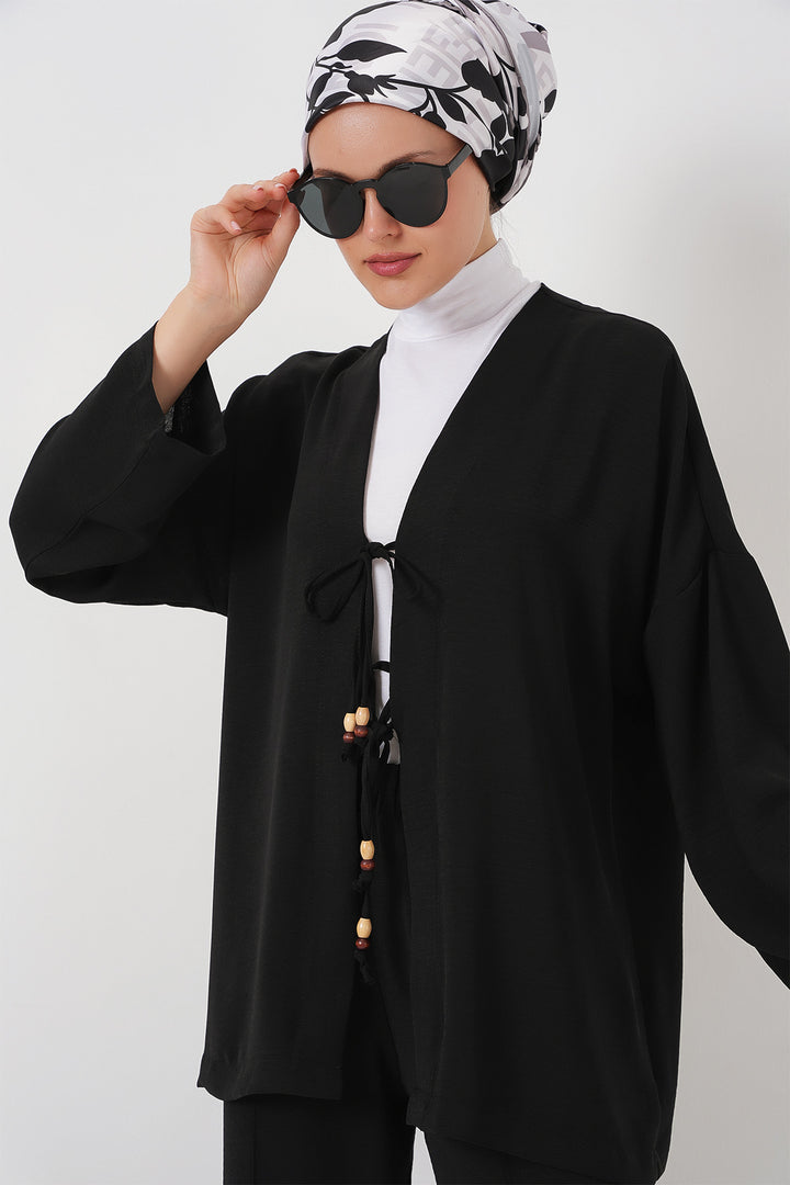 BGD Women Woman Ayrobin Kimono Pantsuit Set 6739 - Black - Câmara de Lobos