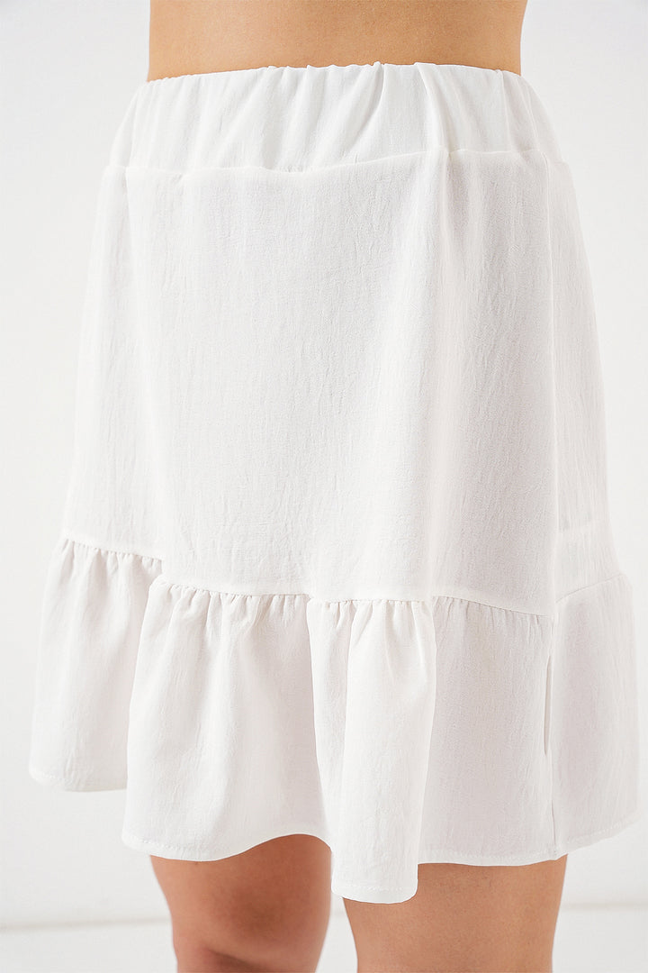 BGD Women Woman Ayrobin Mini Skirt 8054 - White - Ecatepec