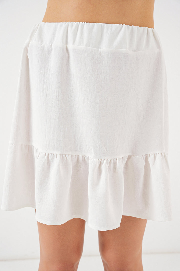 BGD Women Woman Ayrobin Mini Skirt 8054 - White - Ecatepec