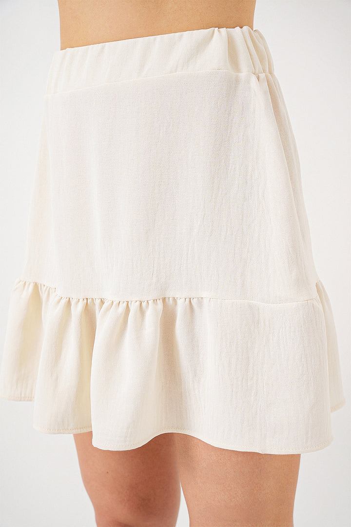 BGD Women Woman Ayrobin Mini Skirt 8054 - Ecru - Ixtlahuaca