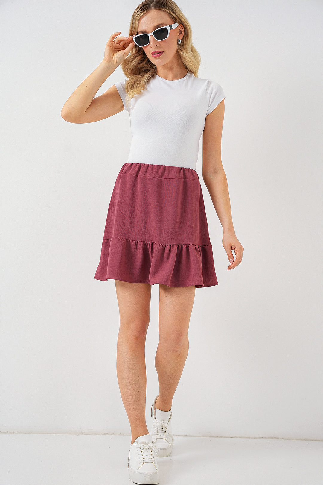 BGD Women Woman Ayrobin Mini Skirt 8054 - Rose Pink - Franklin