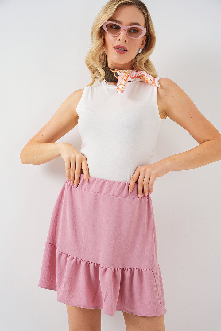 BGD Women Woman Ayrobin Mini Skirt 8054 - Powder - Abbotsford