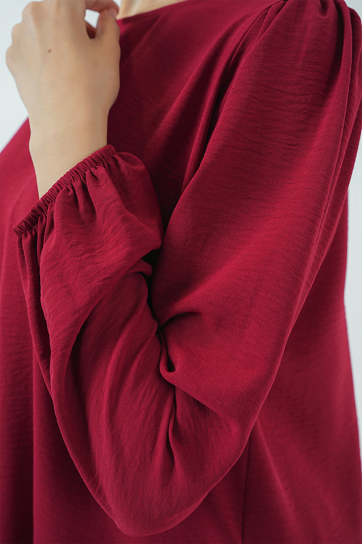 BGD Women Woman Ayrobin Tunic Pants Top Set 6712 - Burgundy - Salamanca