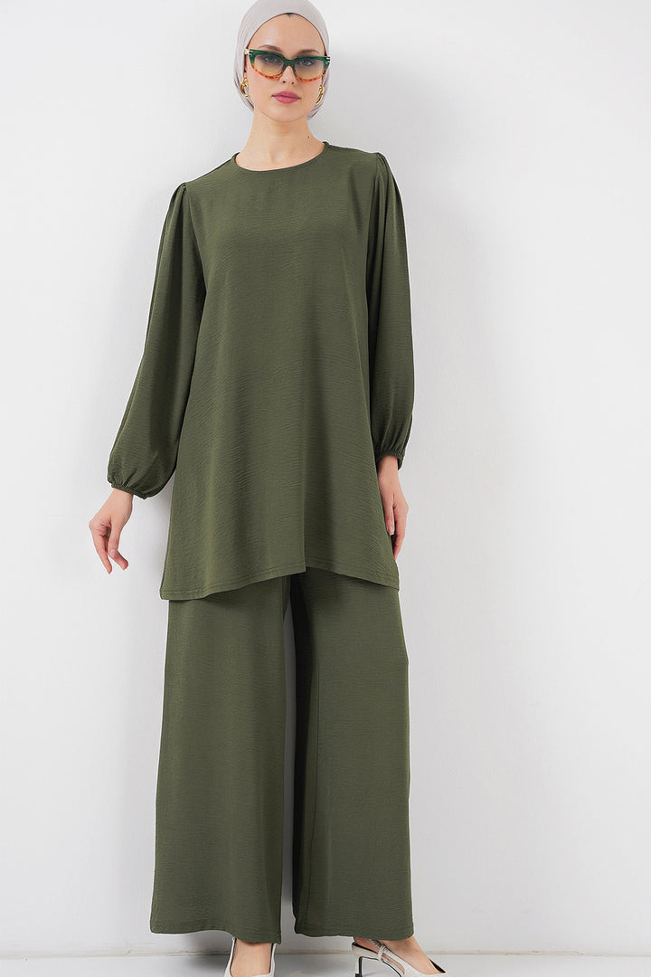 BGD Women Woman Ayrobin Tunic Pants Top Set 6712 - Khaki - Ottawa
