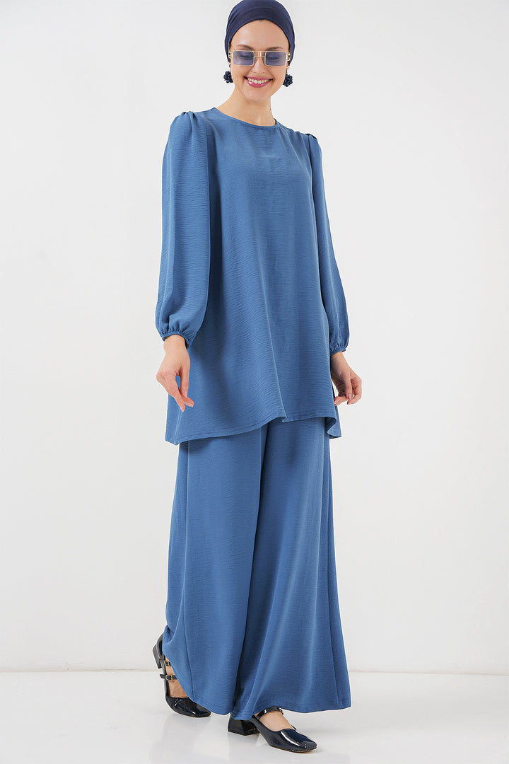 BGD Women Woman Ayrobin Tunic Pants Top Set 6712 - Indigo - Kaufbeuren
