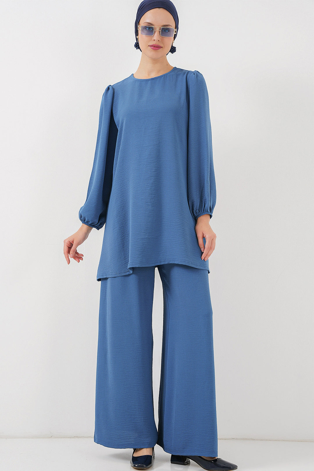 BGD Women Woman Ayrobin Tunic Pants Top Set 6712 - Indigo - Kaufbeuren
