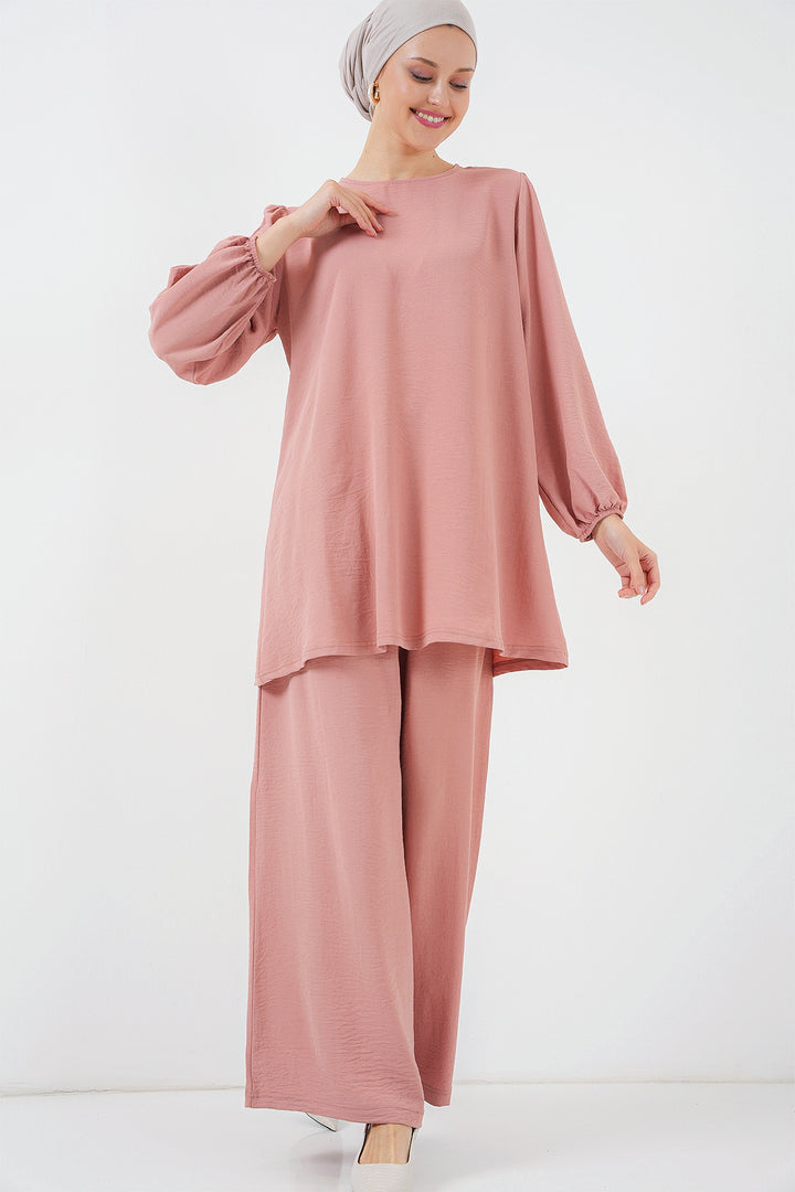 BGD Women Woman Ayrobin Tunic Pants Top Set 6712 - Salmon - La Rinconada
