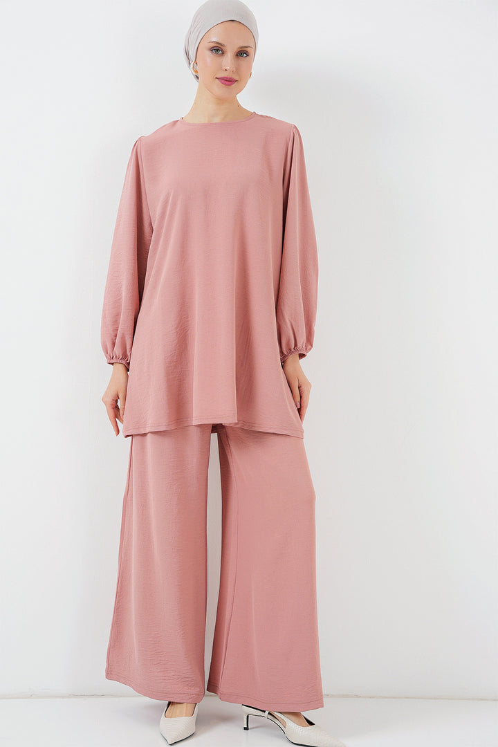 BGD Women Woman Ayrobin Tunic Pants Top Set 6712 - Salmon - La Rinconada