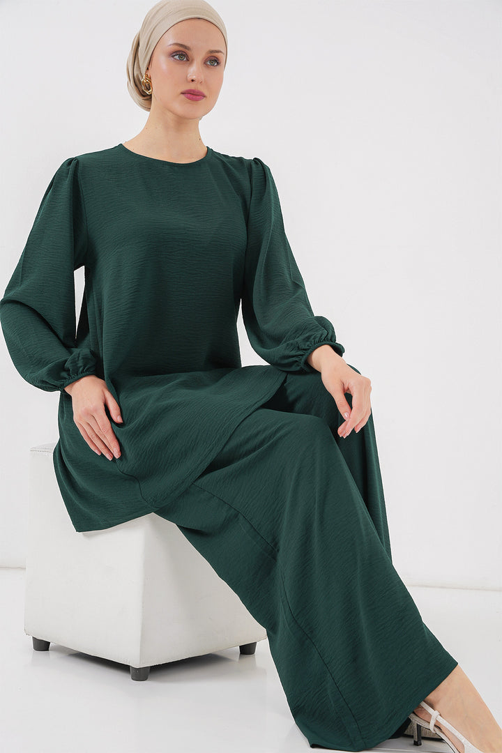 BGD Women Woman Ayrobin Tunic Pants Top Set 6712 - Emerald Green - Cambridge