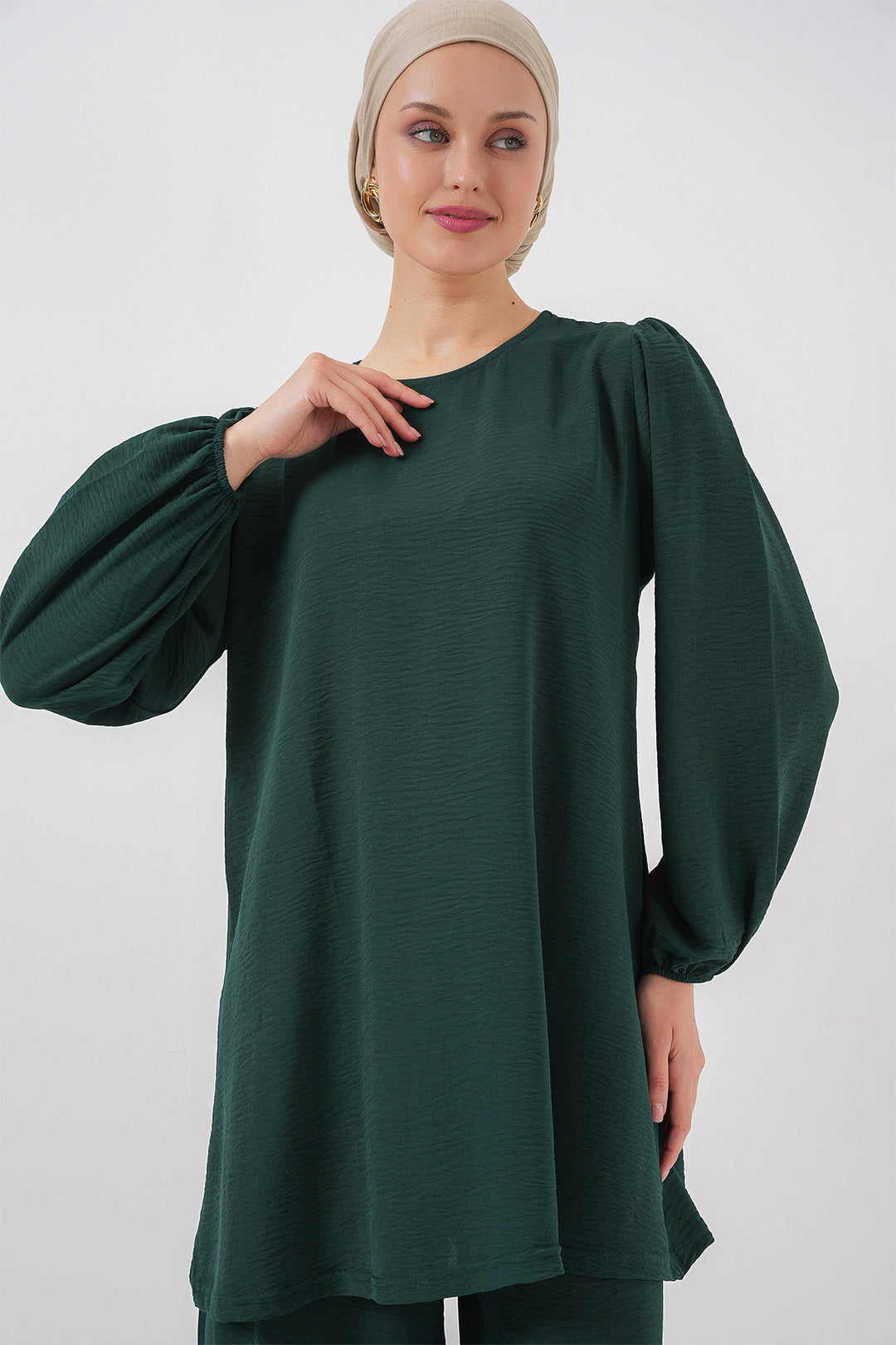 BGD Women Woman Ayrobin Tunic Pants Top Set 6712 - Emerald Green - Cambridge