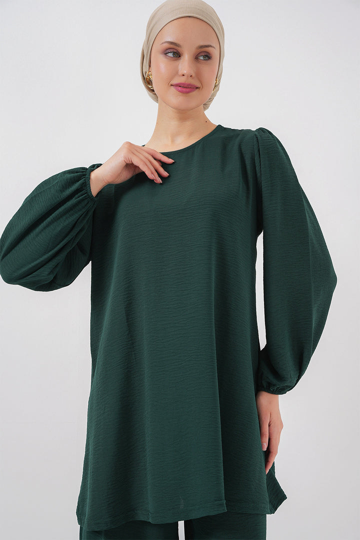 BGD Women Woman Ayrobin Tunic Pants Top Set 6712 - Emerald Green - Cambridge