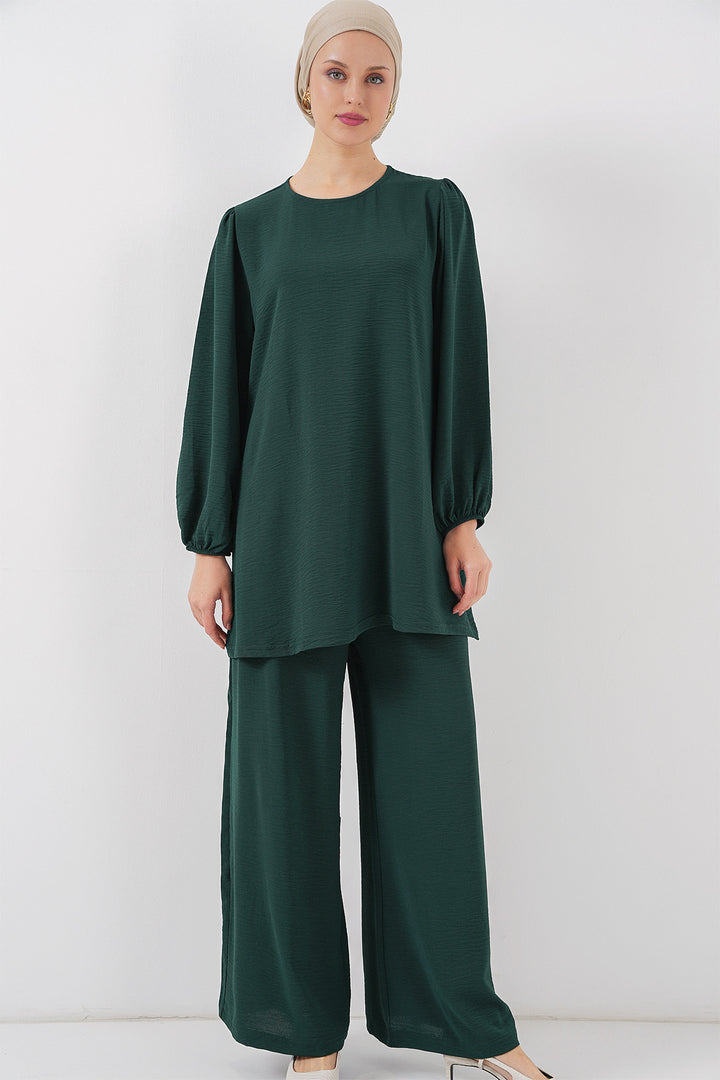 BGD Women Woman Ayrobin Tunic Pants Top Set 6712 - Emerald Green - Cambridge