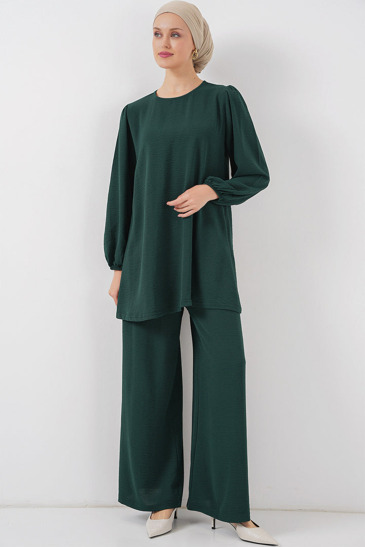 BGD Women Woman Ayrobin Tunic Pants Top Set 6712 - Emerald Green - Cambridge