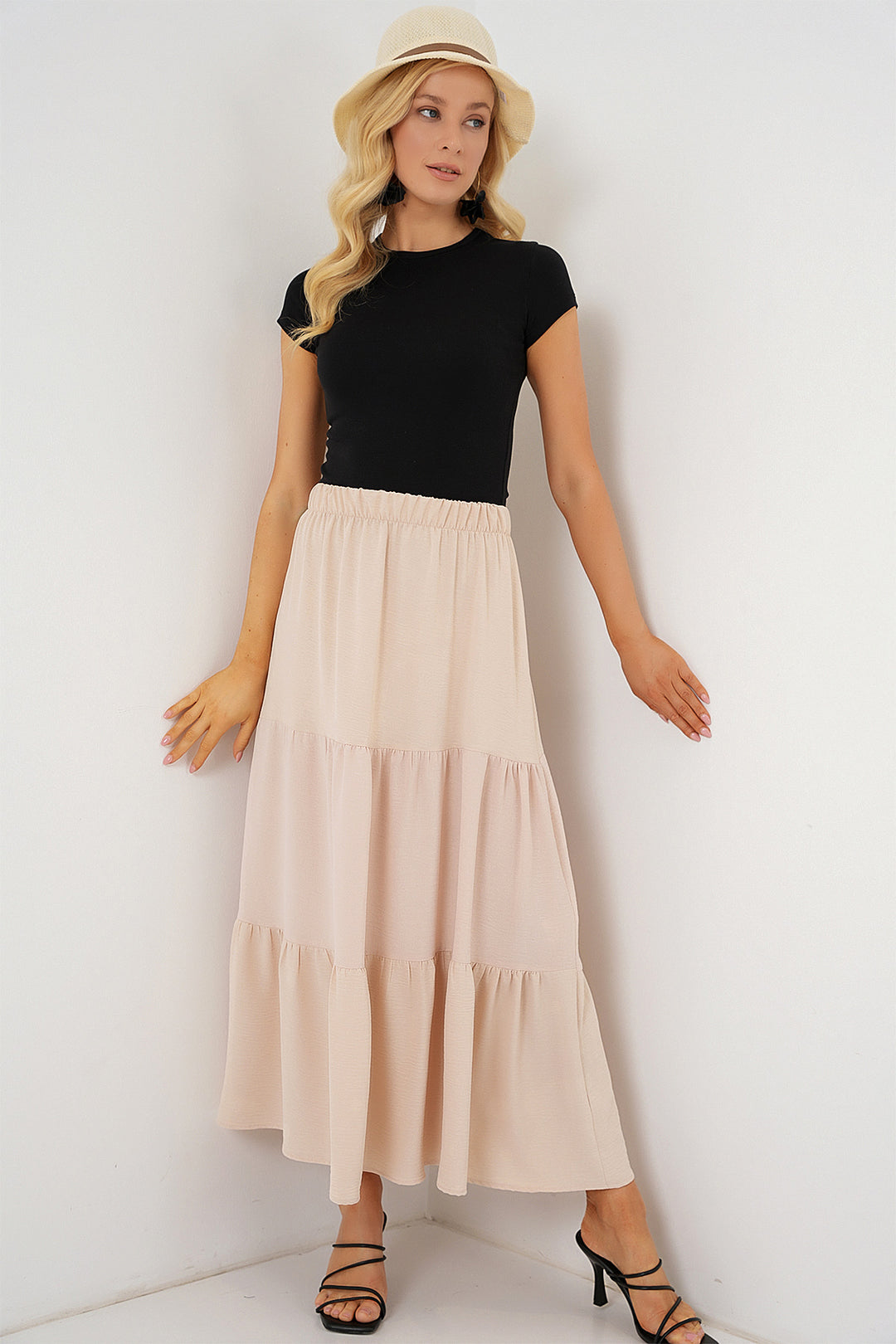 BGD Women Woman Ayrobin Long Skirt 8048 - Beige - Verviers