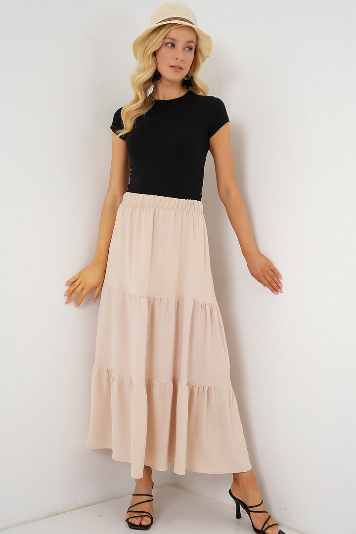 BGD Women Woman Ayrobin Long Skirt 8048 - Beige - Verviers